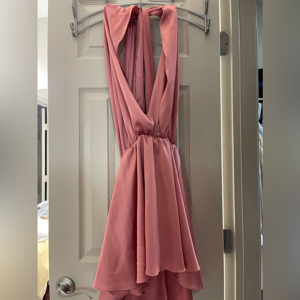 Hello Molly Pink Satin Dress